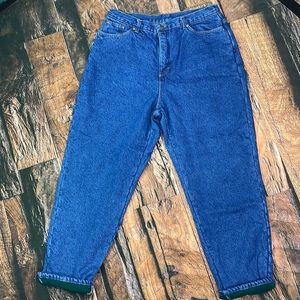 L.L. Bean lined high waist jeans size 18 made in USA